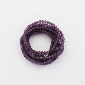 Amethyst Bead Bracelets 4mm Healing Crystal Gemstone