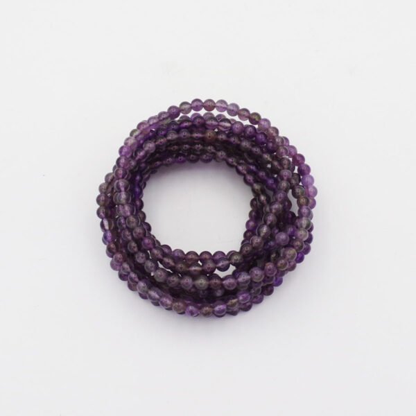 Amethyst Bead Bracelets 4mm Healing Crystal Gemstone
