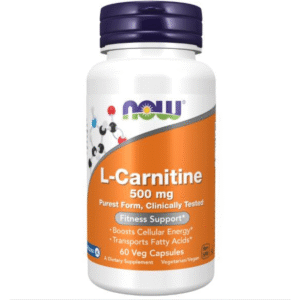 Now L-Carnitine 500mg 60 Capsules Fitness Support