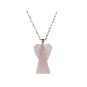 Rose Quartz Angel Pendant