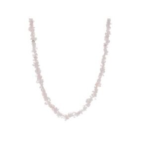 Rose Quartz Stone Chip Necklace  90 cm
