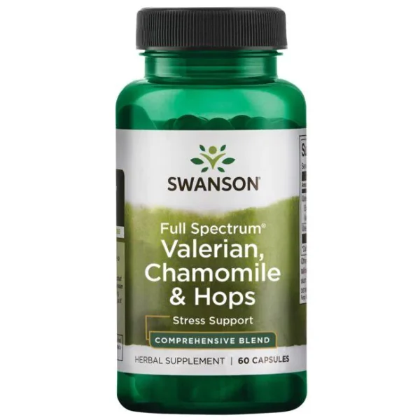 Valerian, Chamomile & Hops Herbal Blend 60 Capsules