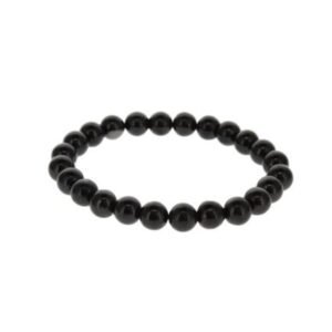 Black Tourmaline Bead Bracelets 8mm Healing Crystal Gemstone