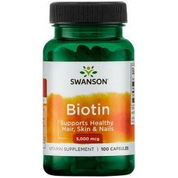 Biotin 5000 mcg 100 Capsules